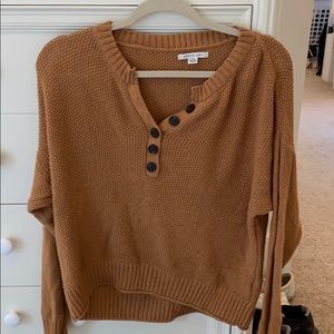 American eagle rust henley sweater